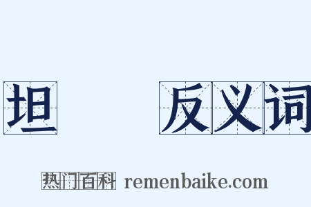 坦菴詞反义词是什么意思的图片